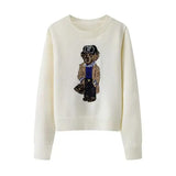 Sweater Women Knitwear  Bear Print
