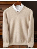 Men's Warm Pullovers Sweater V-Neck