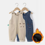 Cartoon Toddlers Loose Corduroy Jumpsuit