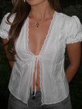 Women's Lace Patchwork  T-Shirts