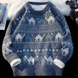 , men's trendy sweaters, knitwear, loose,