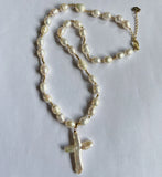 Fashion Custom Vintage Baroque Pearl Beaded Cross Pendant