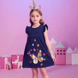 Butterfly Printed Children's Dresses