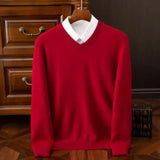Men's Warm Pullovers Sweater V-Neck