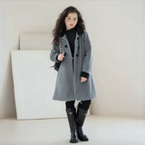 Girls Winter  Coat Double-faced for Kids 8 10 12 14 Years F