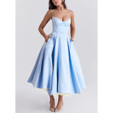Elegant Double Layer Mesh Spliced Maxi Dresses for Women