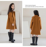 Girls Winter  Coat Double-faced for Kids 8 10 12 14 Years F