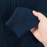 Thickened Men's Woolen Sweater with Half-high Collar and Zipper