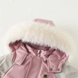 Waterproof Baby Overalls Hooded  Snowsuit 1-5Y