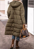 Women Solid Reversible Long Sleeve Thick Coat Warm Fashion Long