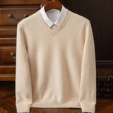 Men's Warm Pullovers Sweater V-Neck