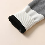Boys College Style Striped Contrasting Sweater