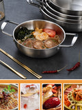 Stainless Steel Cookware Saucepan Dry Pots with Handle