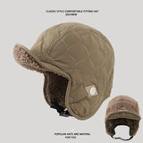 Retro Plaid Padded Bomber Hats for women