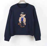 Sweater Women Knitwear  Bear Print