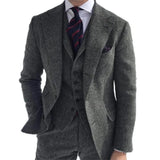 Men's Winter Tweed Wool  formal  Suit