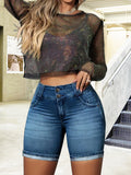 American Retro hot girls double-button  shorts