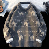 , men's trendy sweaters, knitwear, loose,