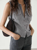 leeveless knit vest top
