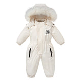 Waterproof Baby Overalls Hooded  Snowsuit 1-5Y