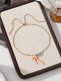 Charm Ocean Imitation Coral Glass Fish Pendant