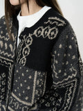 Design Contrast Color Knit Sweater For Women