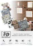 5/10pcs Self-Adhesive Tile Wall Sticker Home Decor