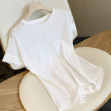 Women Cotton Linen T-shirt