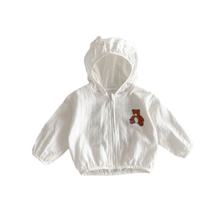 Thin Cute Bear Air-conditioned Hooded Jacket