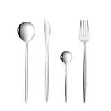 4Pcs Golden Cutlery Set Stainless Steel Knife Fork Spoon Tableware