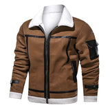 Motorcycle Fur Collar Jackets Male