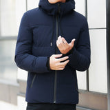 Hooded Collar Fashion Winter Coat Men