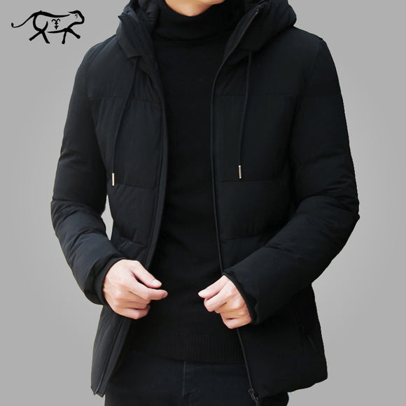 Hooded Collar Fashion Winter Coat Men