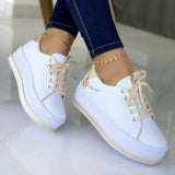 2022 Fashion New Women Sneakers Shoes Lace-up Comfortable Casual Shoes Breathable Women Vulcanize Sneaker Shoes Zapatillas Mujer