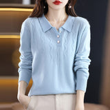 Shirt Collar Sweater  Wool