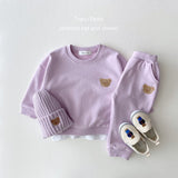 Fashion Toddler Baby Boys Girl Fall Clothes Sets Baby Girl Clothing Set Kids Sports Bear Sweatshirt Pants 2Pcs Suits Outfits
