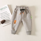 Autumn Kids Cargo Pants for Boys Sweatpant 1-6Y Young Children Casual Clothes Spring Thin Girl Elastic Waist Sports Trousers New