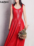 Soft Faux Leather Elegant Luxury  Dresses for Women