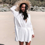 Swimsuit Cover-up Beach Knitting, Mesh Beach Dress Tunic Robe