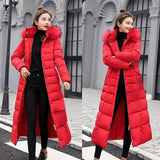 warm fashion bow belt fox fur collar coat