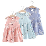 Cotton and Linen Girls Summer Dress