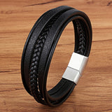 Fashion Stainless Steel Charm Magnetic Black Men Bracelet