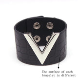 Europe Crack Leather Bracelet For Women