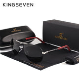 KINGSEVEN Men Vintage Aluminum Polarized Sunglasses