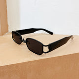 SO&EI Ins Small Rectangle Women Luxury Sunglasses UV400