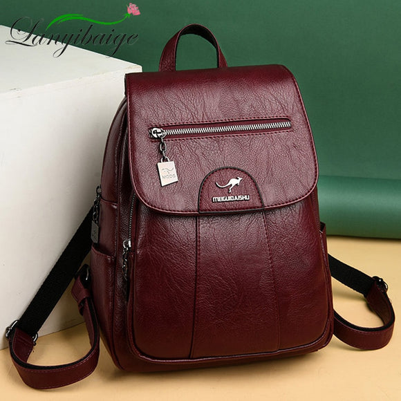 Women Leather Backpacks High Quality