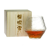 Japanese Hazy Air Wine Glass Snowflakes, Falling Whiskey Tumbler Hammer Pattern