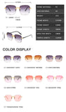 2021 Square Rimless Sunglasses, UV400