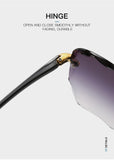 2021 Square Rimless Sunglasses, UV400