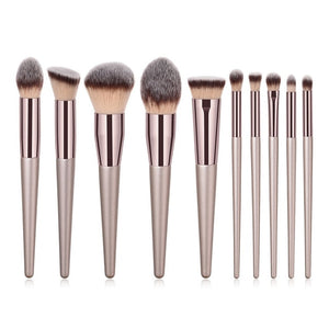 4/10pcs Champagne makeup brushes set